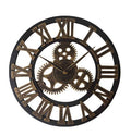 Retro Industrial Wooden Wall Clock – Ironwood
