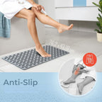 Non-Slip Shower Mat with Suction Cups, Water-Repellent Surface and Mold Resistance