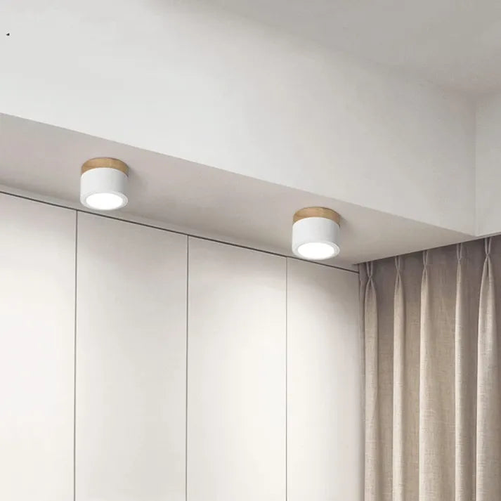 Minimalist ceiling lamp with LED glow