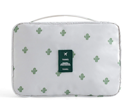 Travique Travel Cosmetic Bag | Water Repellent & with Hook | Foldable & Padded | For Women & Men