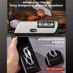 Rechargeable 2-Stage Knife Sharpener for Ceramic & Steel Blades