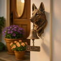 Welcome Bell HerderKlank – Handmade Cast Iron Doorbell with Dog