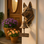 Welcome Bell HerderKlank – Handmade Cast Iron Doorbell with Dog