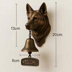 Welcome Bell HerderKlank – Handmade Cast Iron Doorbell with Dog