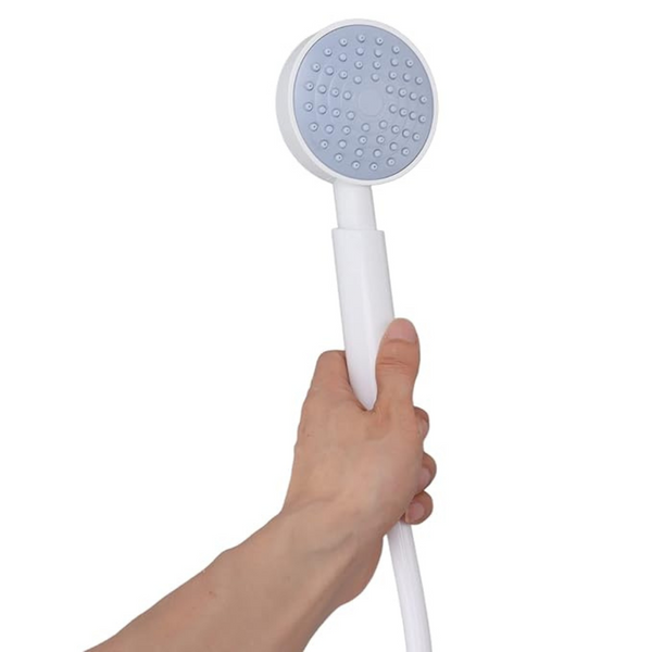 Portable Camping Shower with Pump – USB Rechargeable, 4400mAh Battery, Compact & Easy Setup