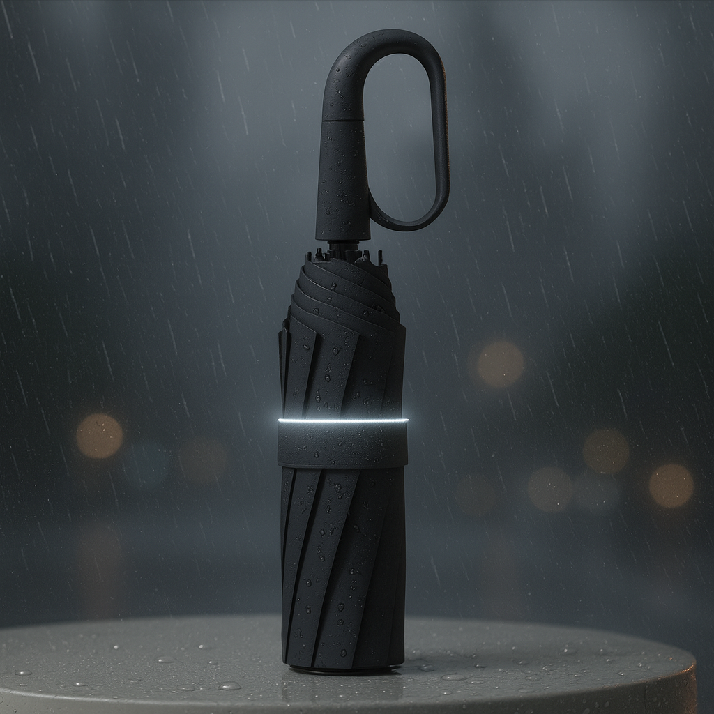 Compact Travel Umbrella Windproof Canopy