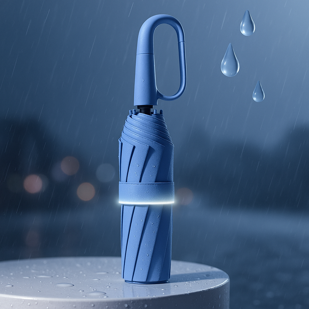 Compact Travel Umbrella Windproof Canopy