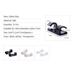 IcoolGadgets Wire Cable Clips Organizer Desktop & Workstation Clips Cord Management Holder USB Charging Data Line Cable Winder