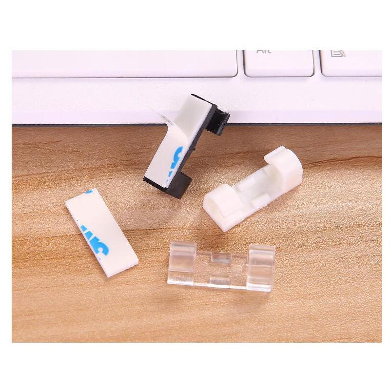 IcoolGadgets Wire Cable Clips Organizer Desktop & Workstation Clips Cord Management Holder USB Charging Data Line Cable Winder