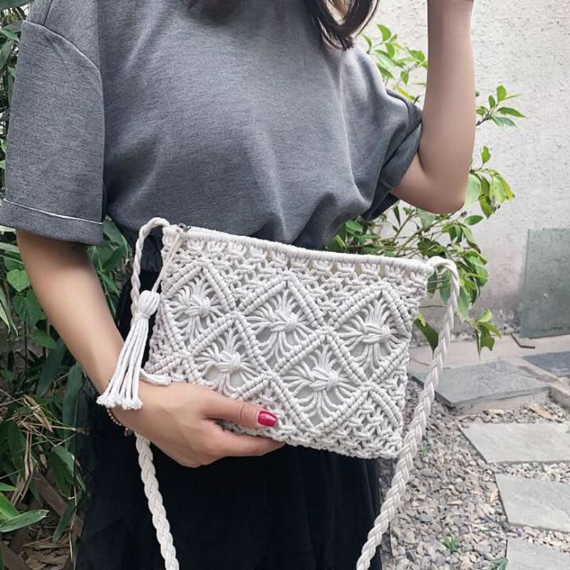 Woven Shoulder Bag for Women – Summer Boho Style