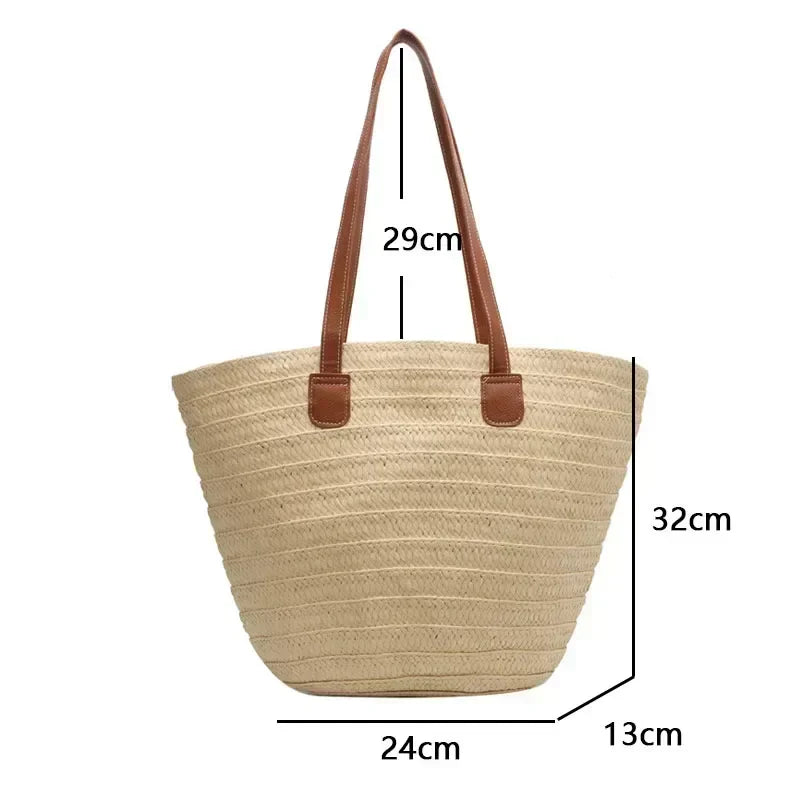 Basket Shoulder Bag for Women – Woven Design – practical and spacious – versatile carrying options – Wall Clock