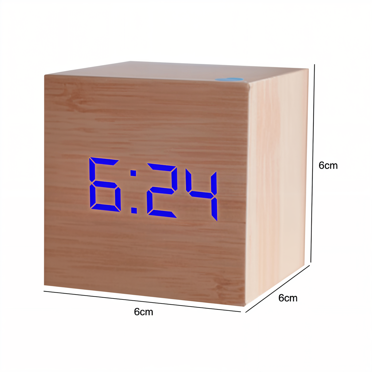 Elegant Digital LED Clock in Wood