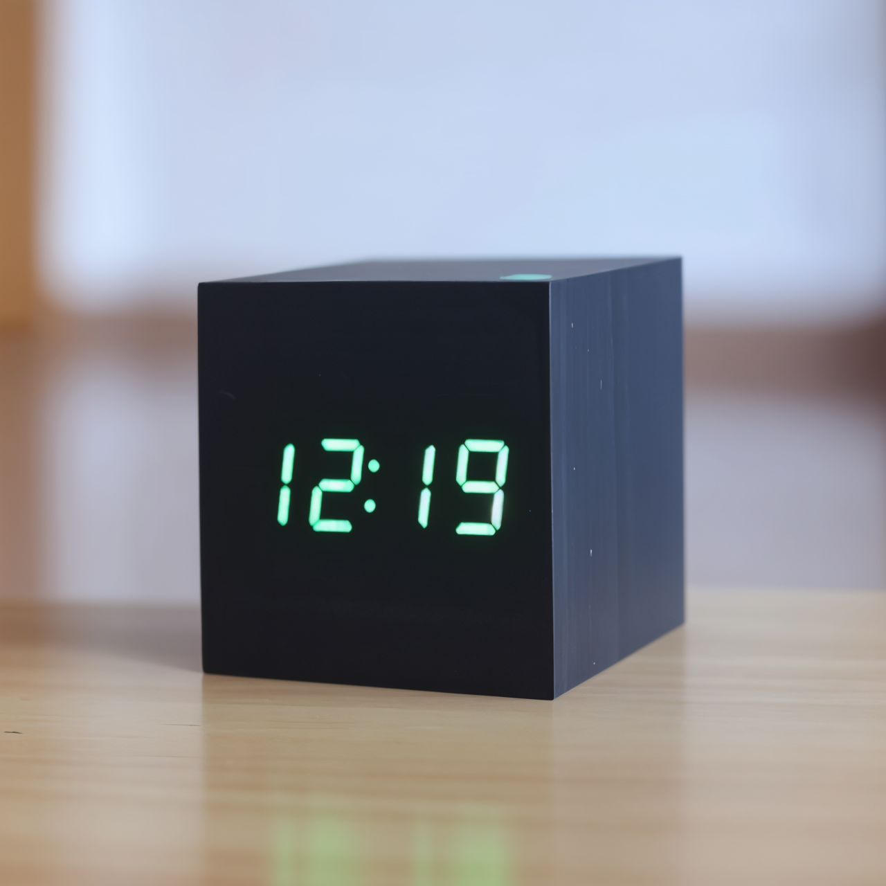 Elegant Digital LED Clock in Wood