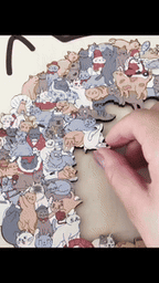 Wooden Cat Craze Wooden Art Puzzle