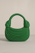 Women’s Woven Twisted Synthetic Leather Handbag
