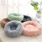 Beef Plush Calming Donut Dog Bed for Small to Large Dogs