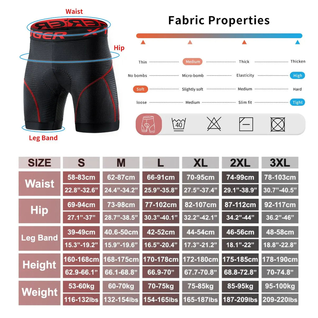 Breathable Mesh Cycling Shorts with Gel Padding | Shockproof Cycling Shorts for Men