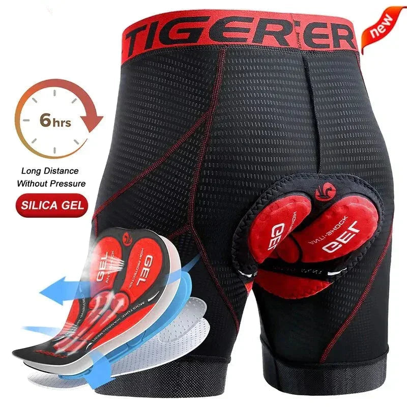 Breathable Mesh Cycling Shorts with Gel Padding | Shockproof Cycling Shorts for Men