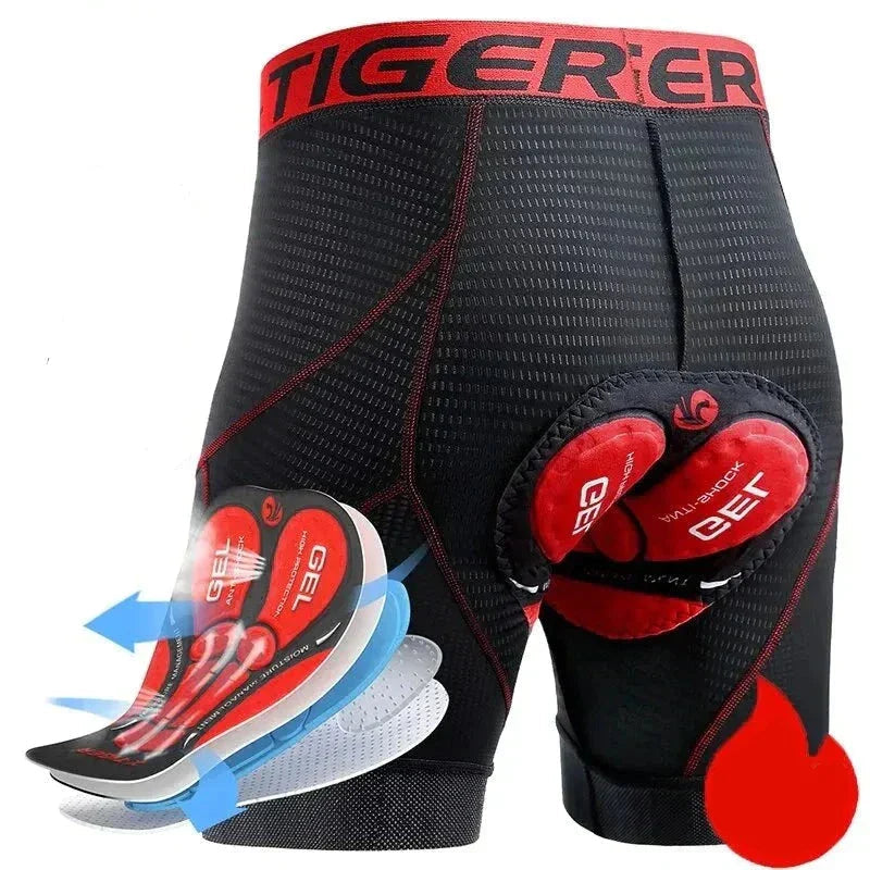 Breathable Mesh Cycling Shorts with Gel Padding | Shockproof Cycling Shorts for Men