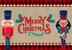 WinterGlow Christmas Doormat | Nutcracker Motif | Non-slip & Washable | For Indoor & Outdoor