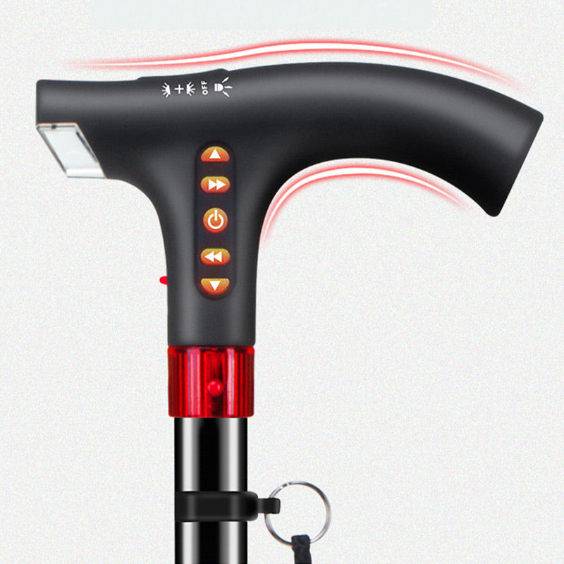 Intelligent Walking Stick for Elderly People with LED Light