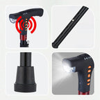 Intelligent Walking Stick for Elderly People with LED Light