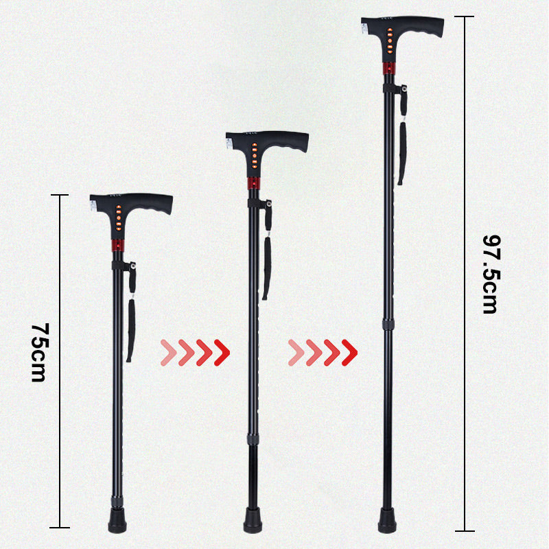Intelligent Walking Stick for Elderly People with LED Light