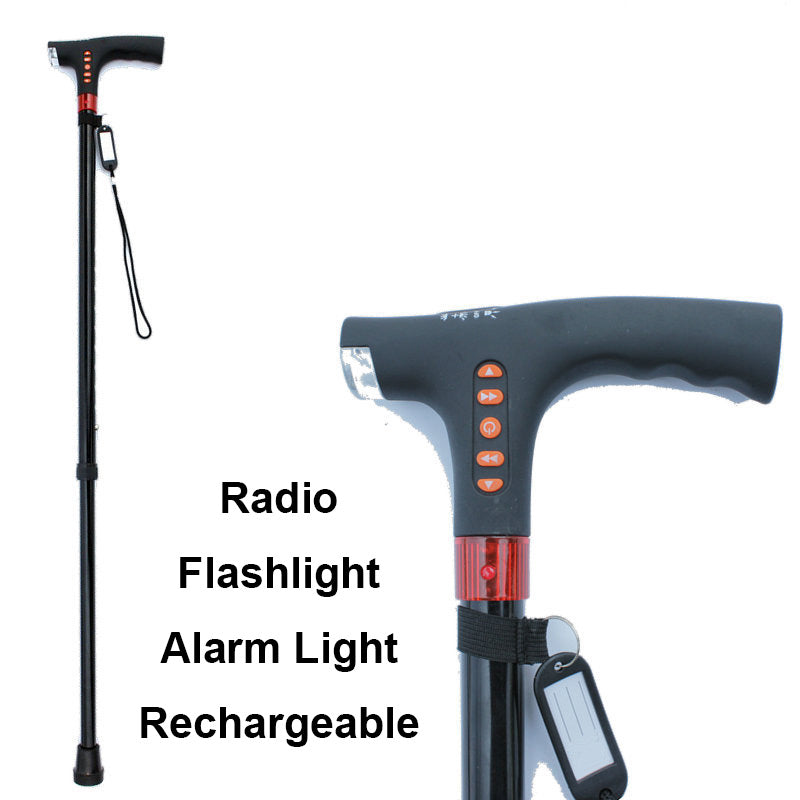 Intelligent Walking Stick for Elderly People with LED Light