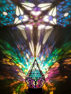 Glass-in-Block Style LED Table Lamp - LumiAura
