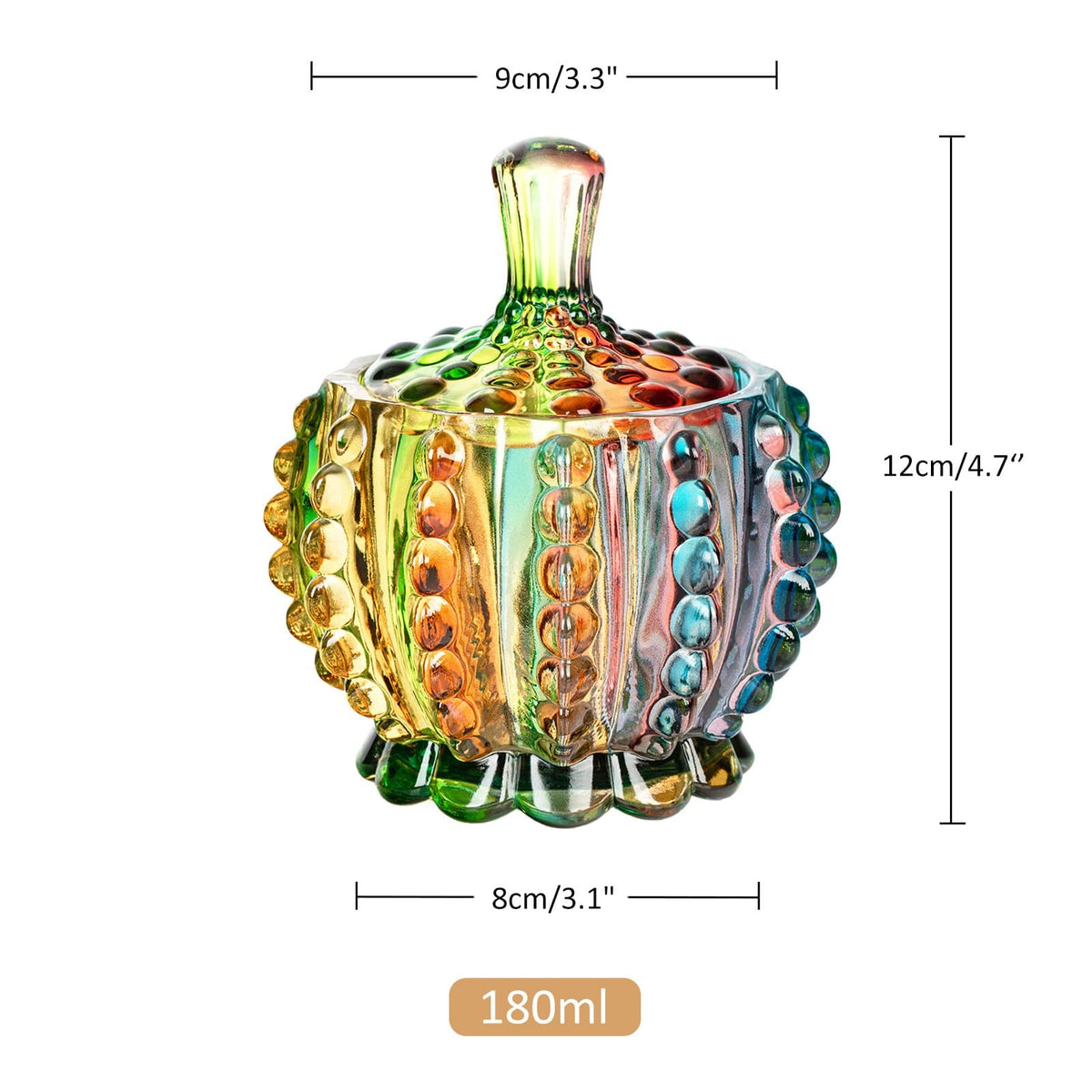 Iridescent Sugar Bowl with Lid