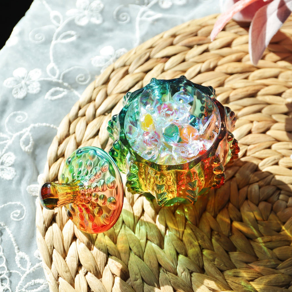 Iridescent Sugar Bowl with Lid