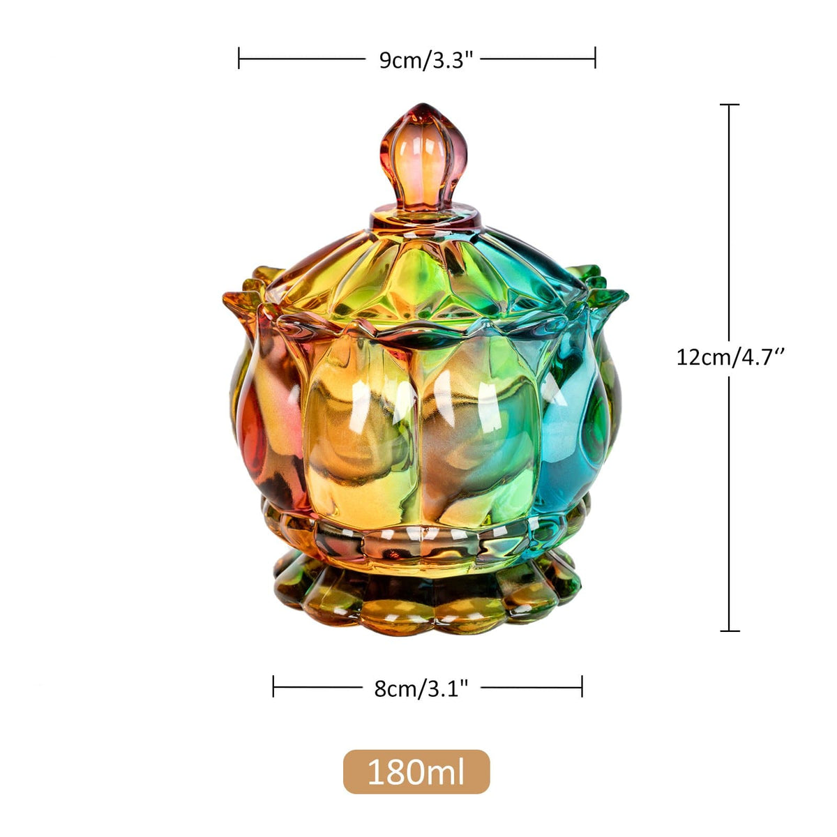 Iridescent Sugar Bowl with Lid