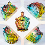 Iridescent Sugar Bowl with Lid