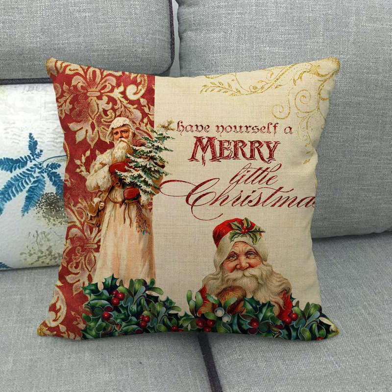 Festive 18-Inch Velvet Pillowcase with Hidden Zipper for Christmas Decoration