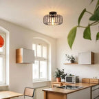 Modern Birdcage E26 Ceiling Light – Iron Flush Mount Fixture