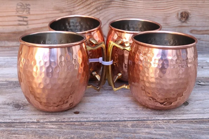 ChillCopper – Set van Gehamerde Koperen Mokken