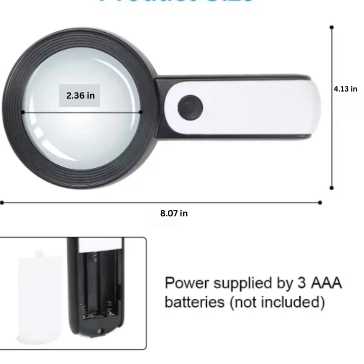 30x Magnifying Glass for Seniors