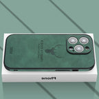 Deer - Luxury Leather iPhone Case with Stylish Design and Shockproof Protection