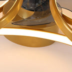 Stylish LED Ceiling Fan with Remote and Floral Decoration