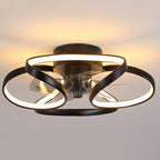 Stylish LED Ceiling Fan with Remote and Floral Decoration