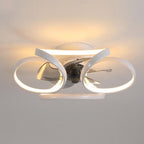 Stylish LED Ceiling Fan with Remote and Floral Decoration