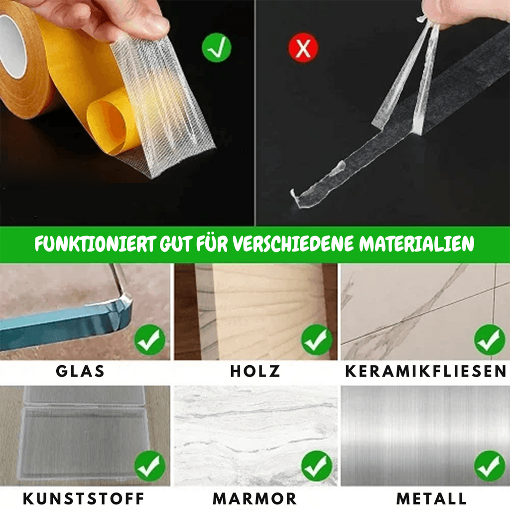 Adhesive resistant clear tape