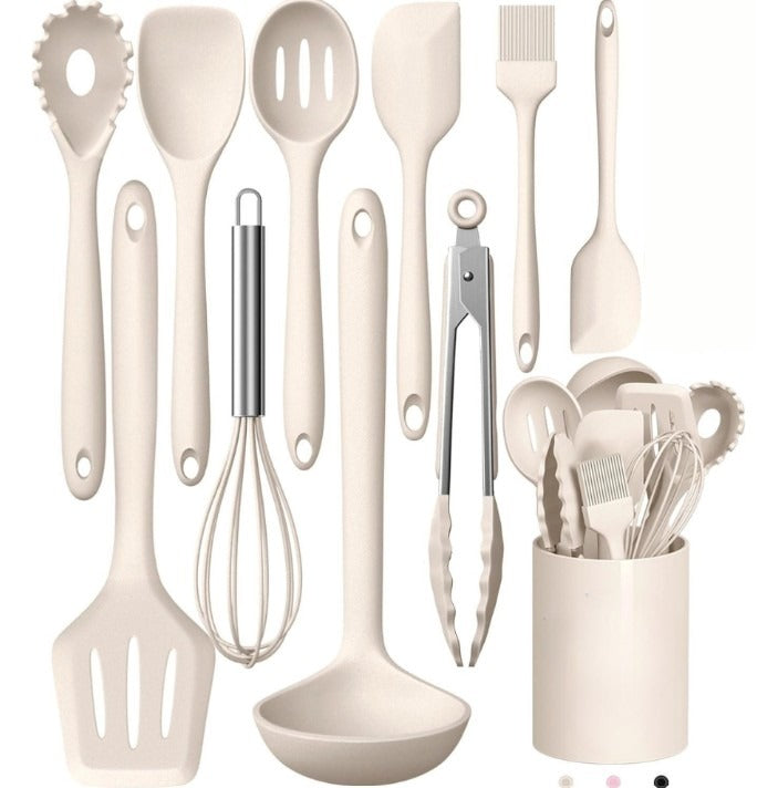 Silicone Kitchen Utensil Set – 12 Pieces, Non-stick, Ergonomic, Heat Resistant up to 230°C