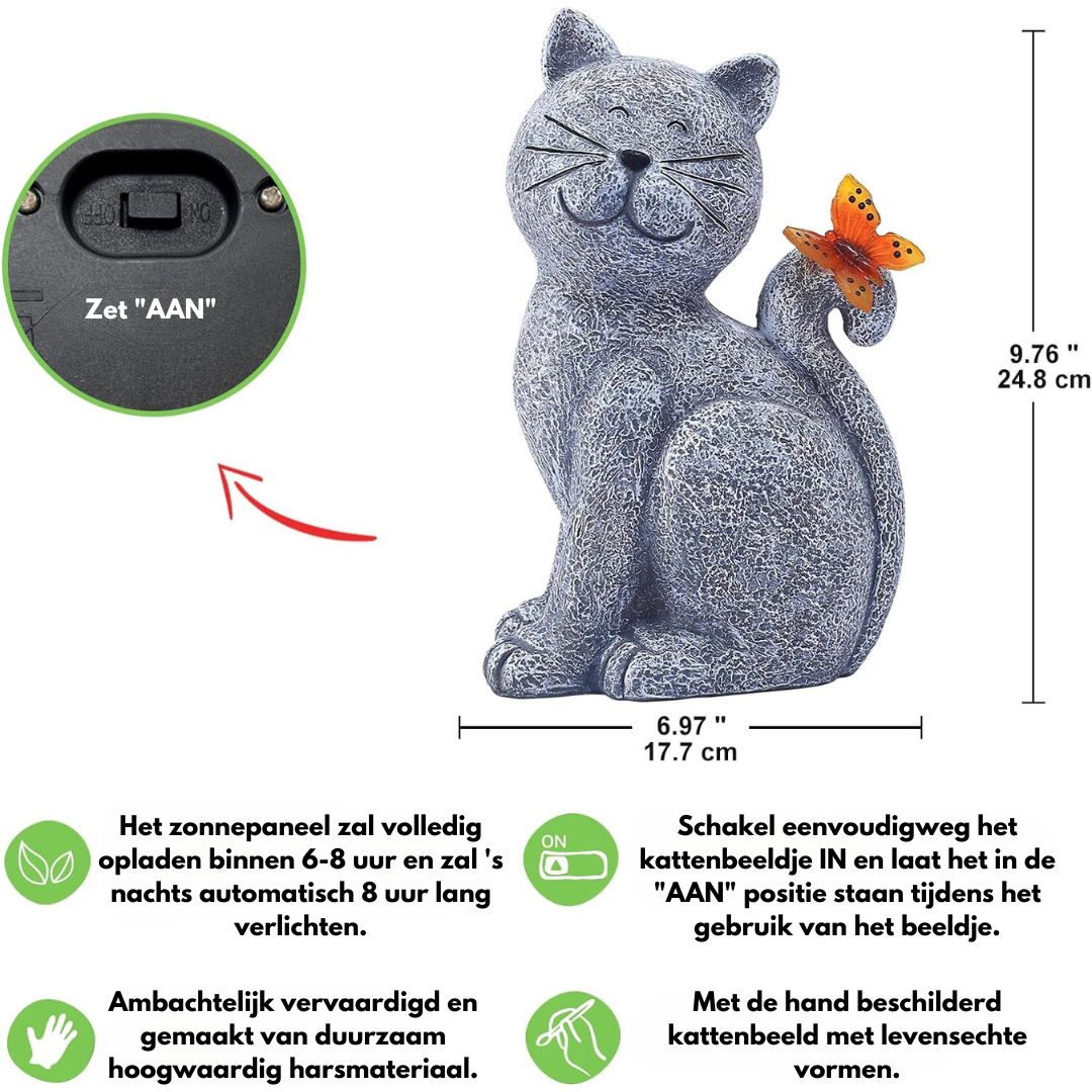 EnchantedKitty - Elegant Decorative Cat for Outdoor Space
