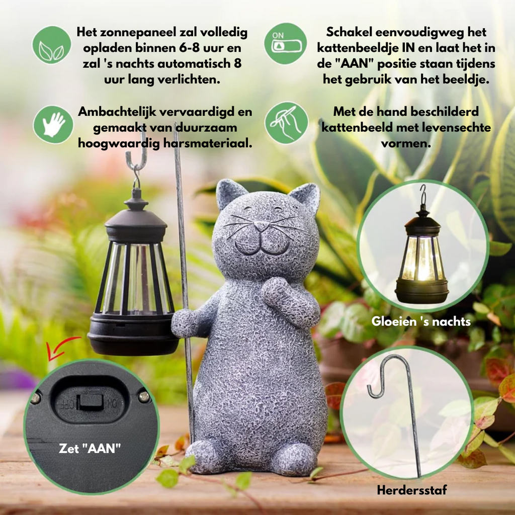 EnchantedKitty - Elegant Decorative Cat for Outdoor Space