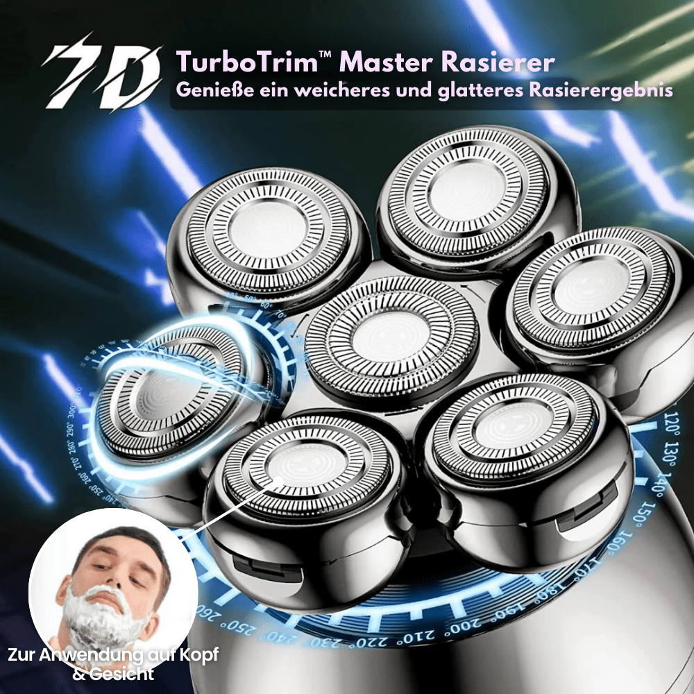 7D electric shaver with IP68 water protection & USB charging