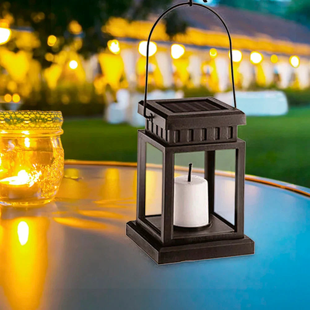 Solar-powered candle lanterns for garden and balcony – Weatherproof, Decorative LED lighting