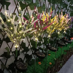 Solar LED Garden Flower Lights - Decorative Lavender Outdoor Lights for Garden and Terrace, waterproof, energy-efficient