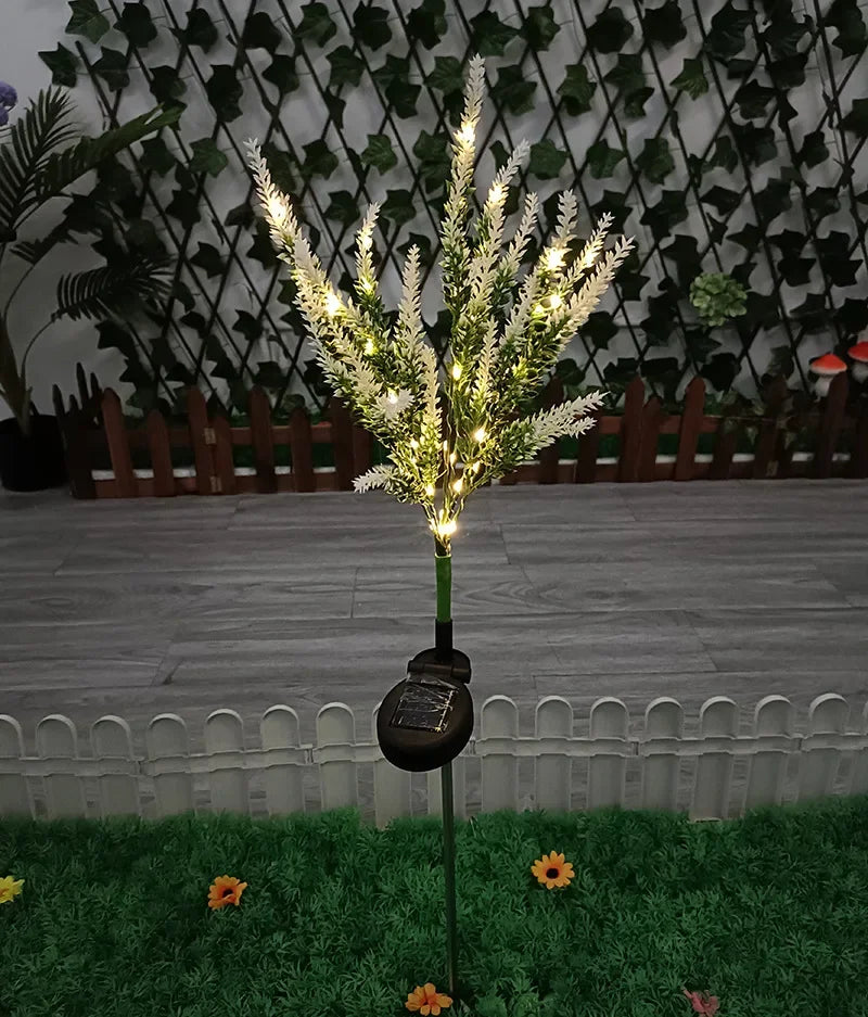 Solar LED Garden Flower Lights - Decorative Lavender Outdoor Lights for Garden and Terrace, waterproof, energy-efficient