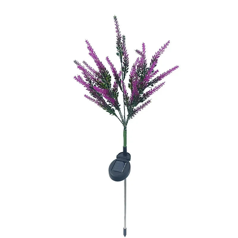 Solar LED Garden Flower Lights - Decorative Lavender Outdoor Lights for Garden and Terrace, waterproof, energy-efficient